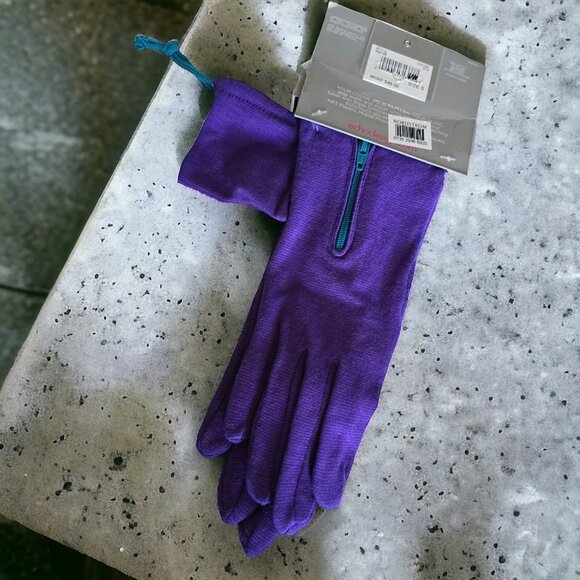NWT ECHO DESIGN ( S ) Touch Gloves in Purple and Ear Buds Bag - Picture 2 of 5